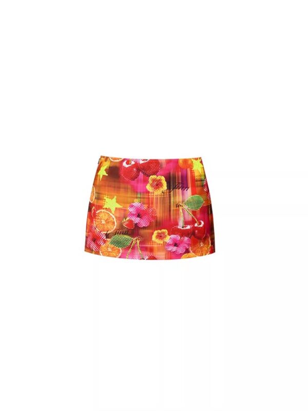 Summer Fruit丨Original Printed One Piece Skirt Retro Hot Girl Hip Covering Skirt - Image 6